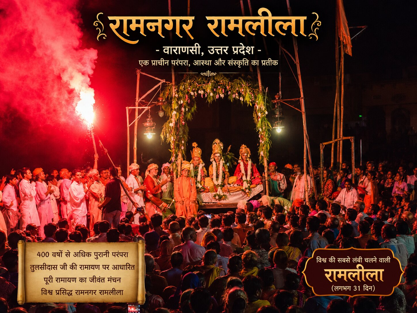 Traditional Indian festival celebrations depicting Ramlila